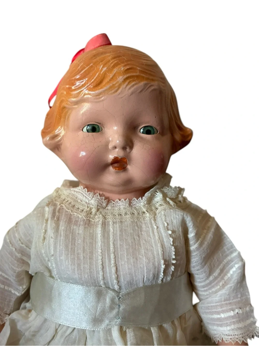 Pudgy Peggy Vintage-style White Baby Doll with Blonde Hair - Kids Toys